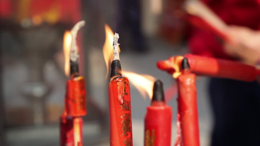 Detail of Red Lucky Candles Stock Footage Video (100% Royalty-free)  17003344 | Shutterstock