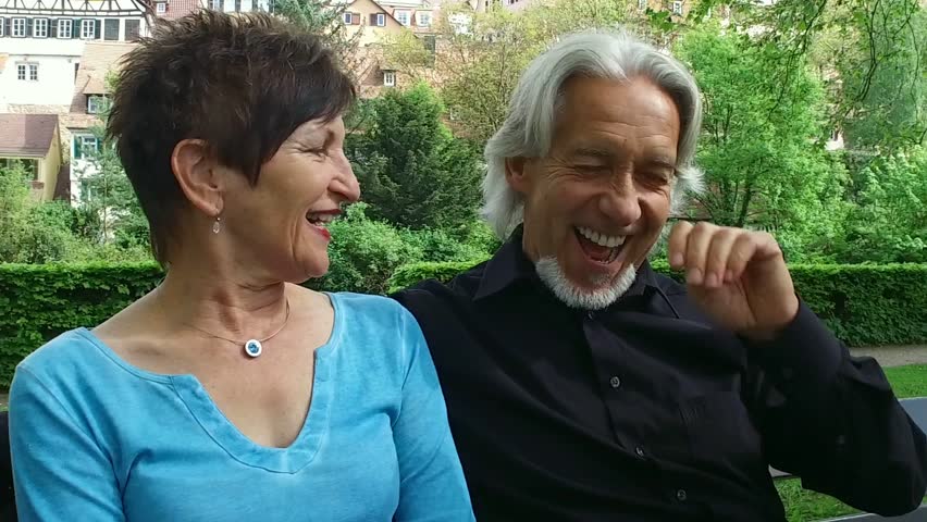 Seniors relaxing in the park