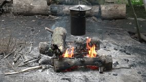 Camp pot campfire cooking