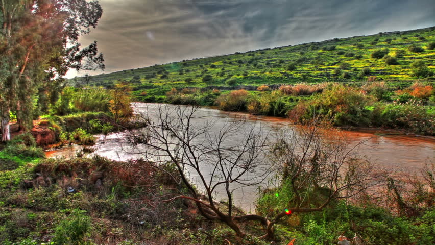 The River Jordan north of the Sea of Galilee/Lake Tiberius in Israel.  The water