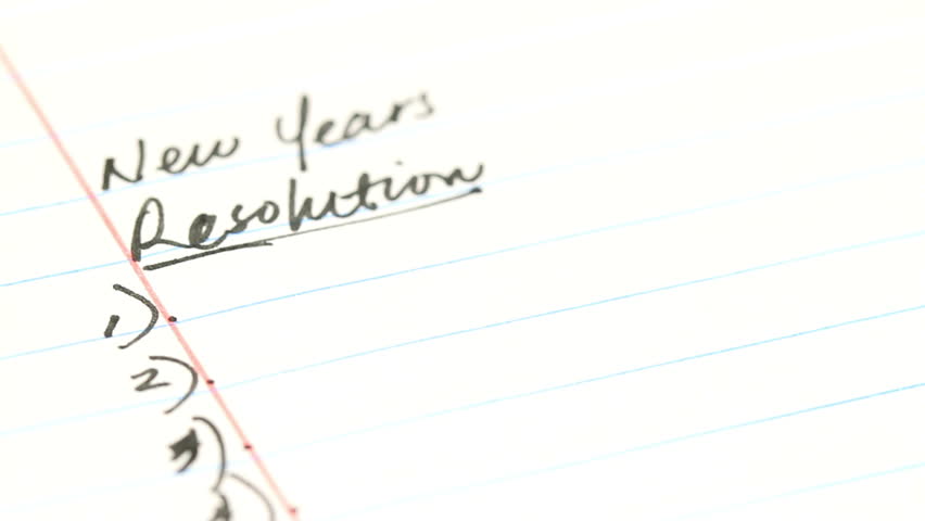 new years resolution list with actual listing