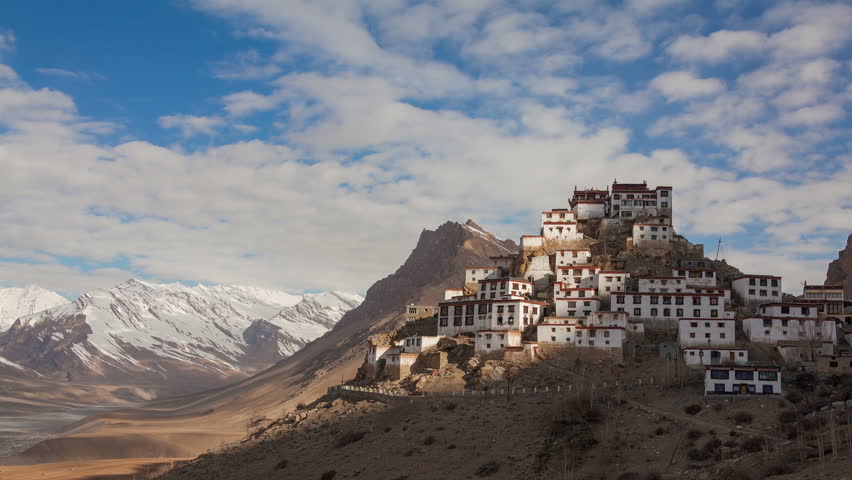 Time Lapse of Key Gompa Monastery (4166 m) at sunrise. Spiti valley, India.
Canon 5D MkII. Royalty-Free Stock Footage #17047951