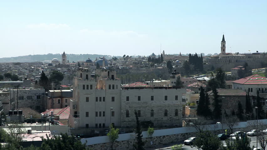 Early morning in Jerusalem Israel.  This shot is of part of the skyline of