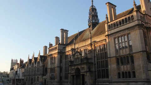 Oxford University- Exam Schools Hyperlapse on High Street at Dawn