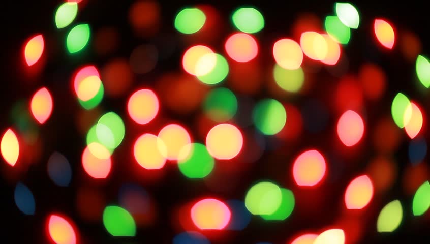 Christmas Lights On Dark Background Stock Footage Video (100% Royalty ...