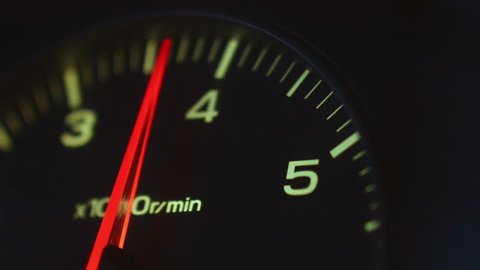 The car pics up speed, the load on the engine,  tachometer