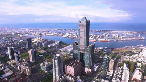 Aerial view of Kaohsiung habor - Taiwan