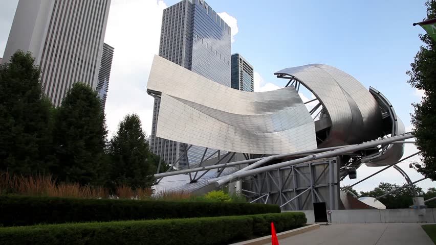 Pritzker Pavilion Auditorium in Millennium Park in Chicago, Illinois, USA