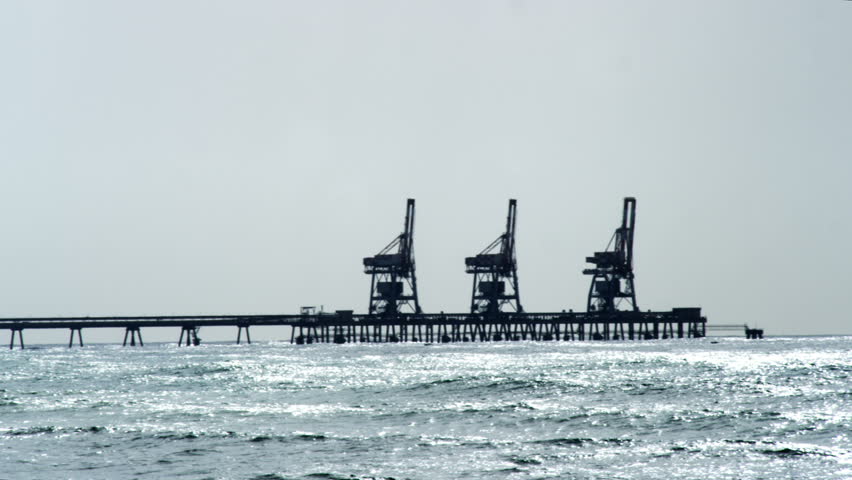 IDE Ashkelon Desalination structures off the shore of the Israeli Mediterranean