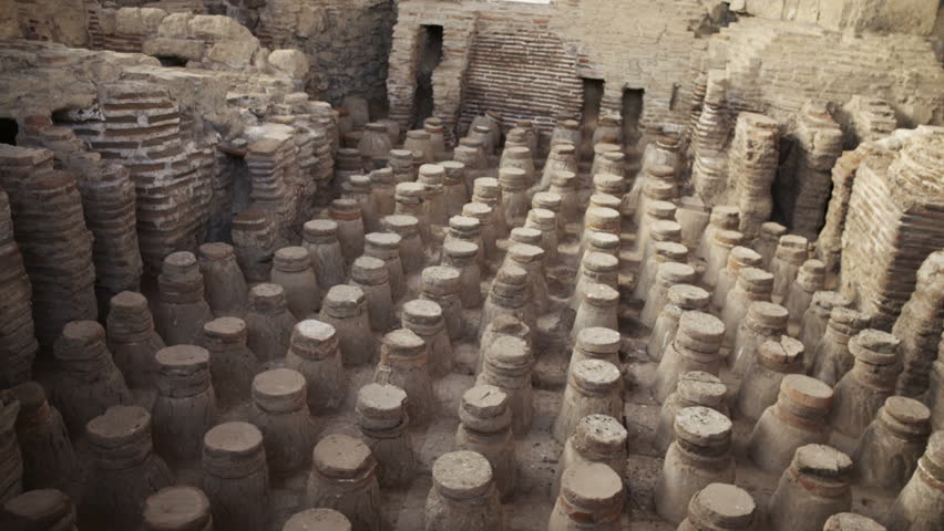 Ruins of a bathhouse in Beit She'an, Isreal