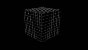 Abstract futuristic stylish 3D Cube in Motion. nice Wireframe Hologram  - Powered by Shutterstock - Get 15% off with code: PIKWIZARD15