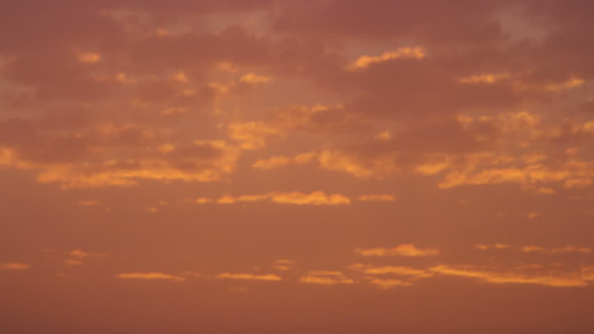 Orange, cloudy, sunset sky in Israel.  02/24/2011