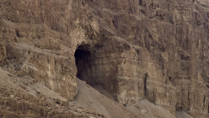 Cave in the mountainside of the Ein Gedi in Israel.  02/26/2011