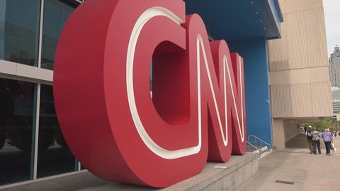 Big CNN Logo at CNN Headquarter Atlanta - ATLANTA / GEORGIA - APRIL 20, 2016