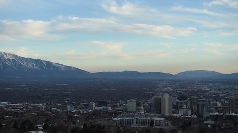 Time-lapse footage of the sky over Salt Lake City