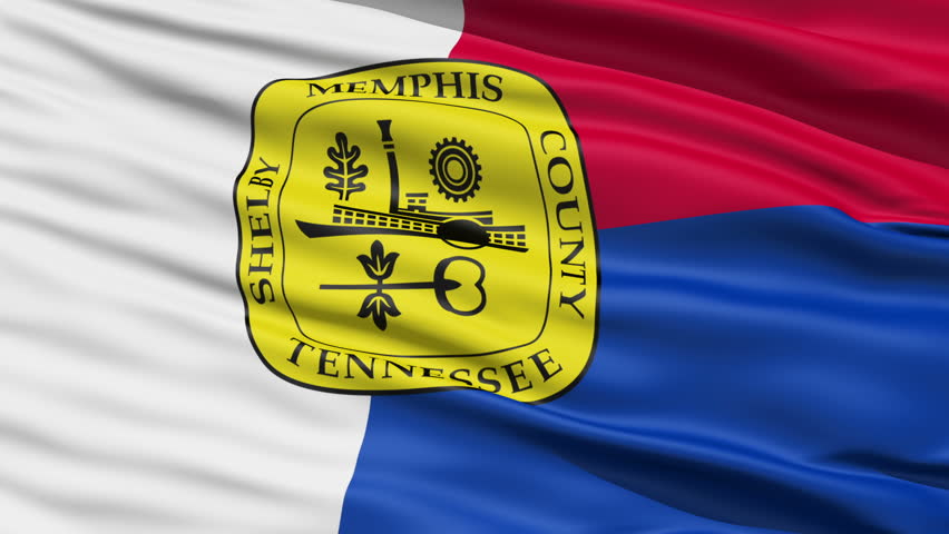 Memphis Waving American State Capital City Flag Animation