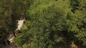 Portugal - MAY 30: Aerial view of the Lisbon Zoo from cable car in 4k UHD video. May 30, 2016 NÂº69