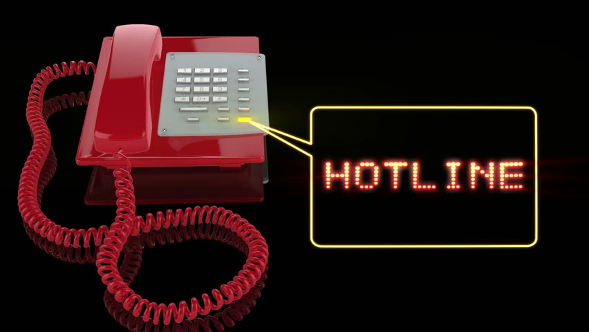Emergency Red Phone with Hotline text