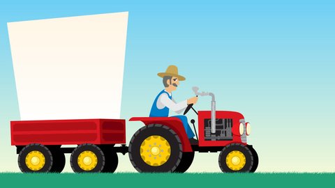 Tractor Background 2 Looping Animation Tractor Stock Footage Video (100 ...