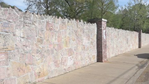 MEMPHIS, TENNESSEE - APRIL 09, 2016: Elvis Presley Mansion Wall in Graceland, Memphis.