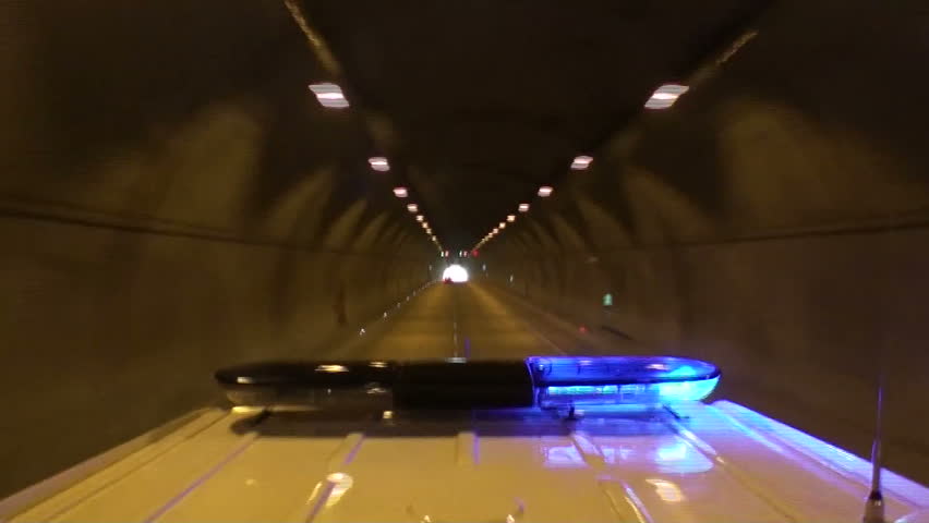 Ambulance in tunnel