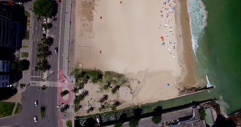 Aerial view of Rio De Janeiro from Leblon Beach, Brazil. (February 01, 2016 - Rio De Janeiro, Brazil)
