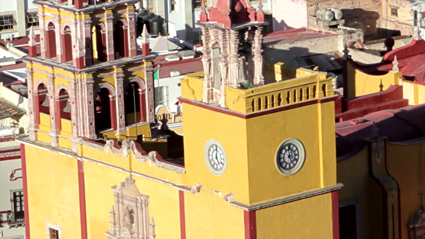 Closeup cathedral of Guanajuato Mexico
