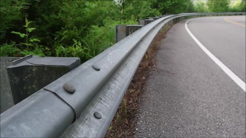 road guard rail Royalty-Free Stock Footage #17168236