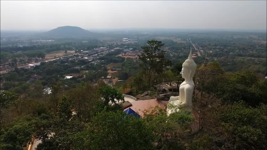 Video view aerial  wat phu sing  Kalasin, Thailand.