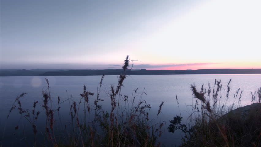 wide shot of young alternative independent woman playing guitar next to the fire and tent on camping trip at serene beautiful lake
