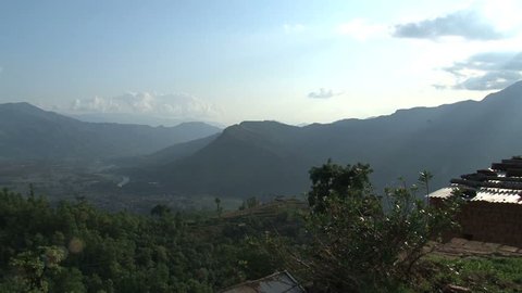 NEPAL - CIRCA MAY, 2011: View of the landscape in the Nuwakot District. 