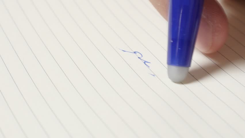 How to erase pen writing from paper