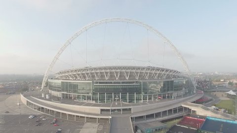 LONDON, UK - JUNE 06: Wembley Stadium on June 06, 2016 in London, England. The stadium with 90,000 seats, it is the second-largest stadium in Europe and the largest stadium in the United Kingdom 4K