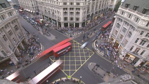Oxford Street, London. Time lapse, HD
