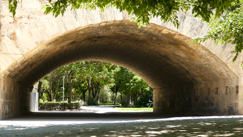 Bridge at the Turia garden in Valencia