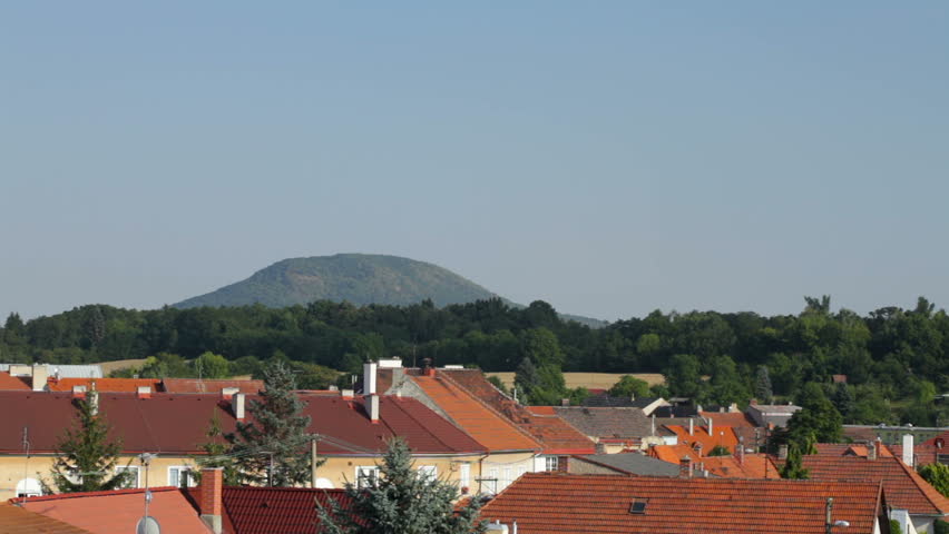 Rip Mountain the famous mythical hill and Roudnice nad Labem townscape in the Czech Republic. According to legend it was the place where the first Slavs, led by Forefather Cech, settled.
