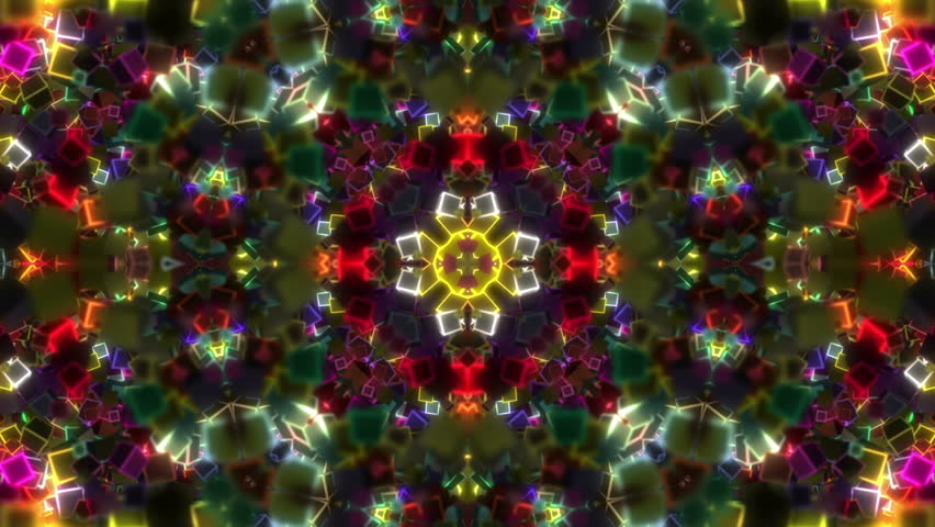 Disco Kaleidoscopes Background with Animated Stock Footage Video (100% ...