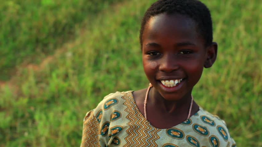 KENYA, AFRICA - CIRCA 2011: A little girl looking at the camera.