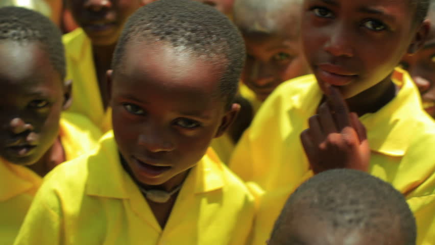KENYA, AFRICA - CIRCA 2011: Children looking at the camera and smiling.