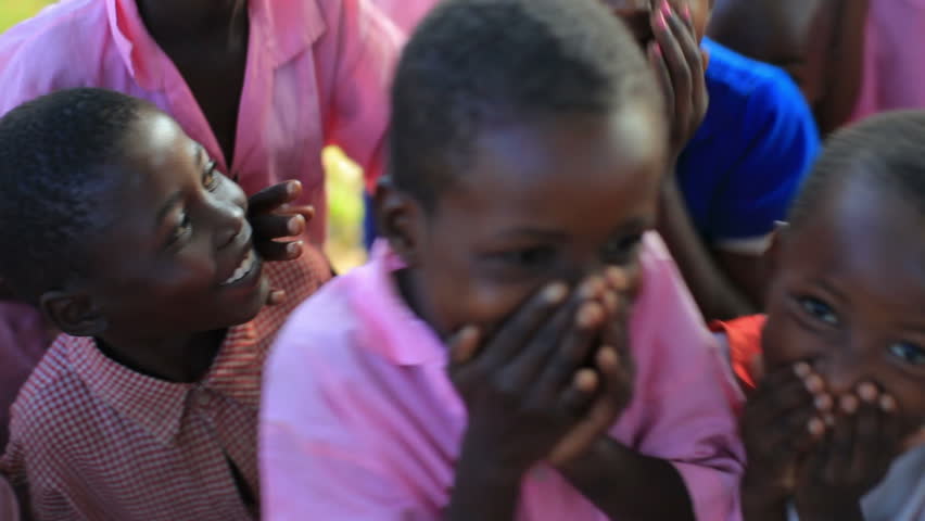 KENYA, AFRICA - CIRCA 2011: Children playing near a village in Kenya two hours
