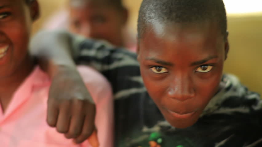 KENYA, AFRICA - CIRCA 2011: Children in a village in Kenya two hours north of