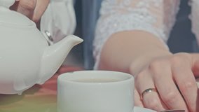 tea from a teapot poured into the Cup, hands - Powered by Shutterstock - Get 15% off with code: PIKWIZARD15