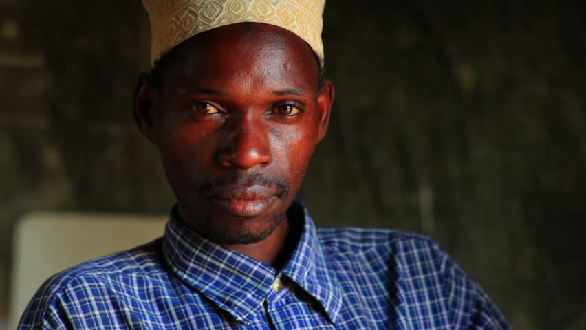 KENYA, AFRICA - CIRCA 2011: Close up of a Muslim man in an African village, 2