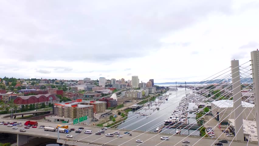 509 Bridge Tacoma Aerial 4k