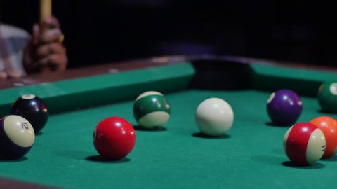 Pool Game - Ball Potted in Corner Pocket