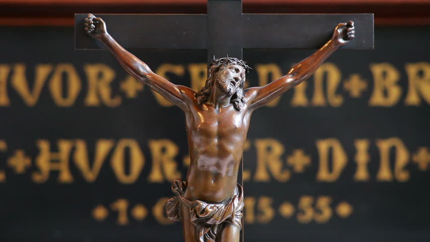 DENMARK - JULY 2010: Shot of Christian cross in Copenhagen, Denmark.