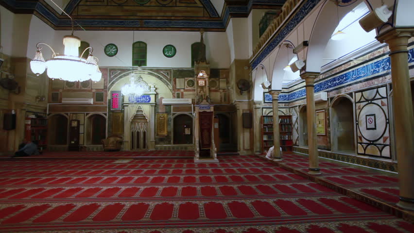 ISRAEL - FEB 2011: interior of the Jezzar Pasha Mosque 