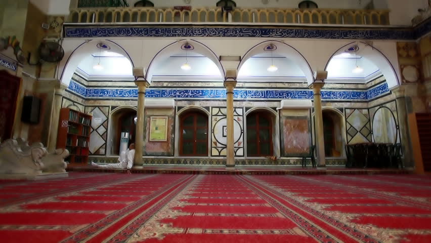 ISRAEL - FEB 2011: Interior of the Jezzar Pasha Mosque 