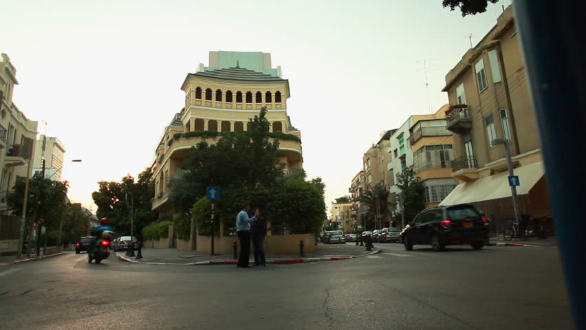 ISRAEL - FEB 2011: downtown buildings in a town in Israel