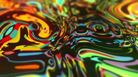Psychedelic liquid painting animated seamless motion graphics visual for broadcast and science films, music videos, titles background, LED screens, pay trance festivals and events.